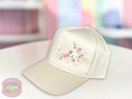 Sakura Blooms Embroidered Hat