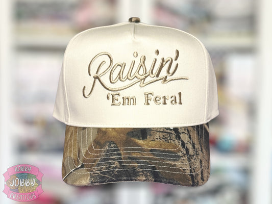 Raisin Em Feral Embroidered Hat