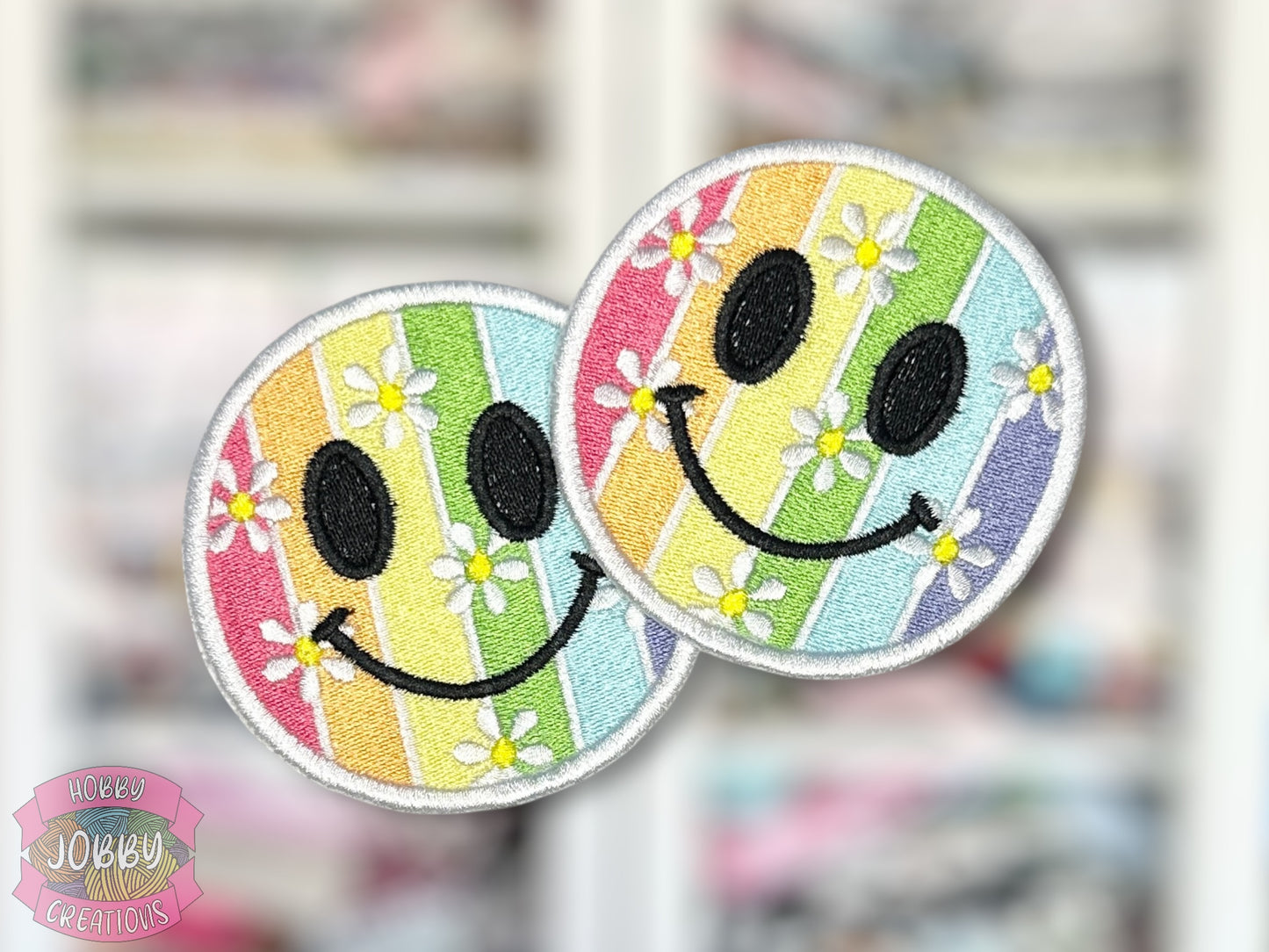 Daisy Face Embroidered Iron-On Patch