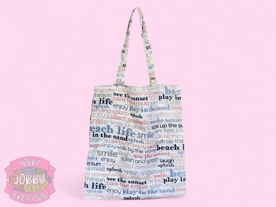 Canvas Tote (Rustic White Beach Theme)