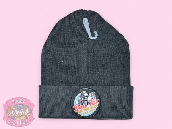 Patch Beanie (Dad Tax, Black)