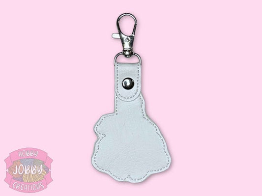 Puffy Coat Beagle Embroidered Keychain