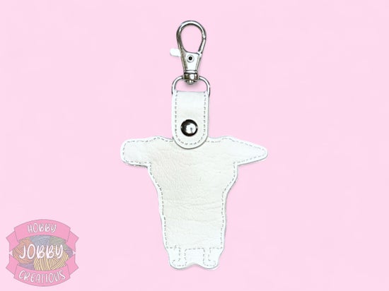 Scribble Sponge Embroidered Keychain