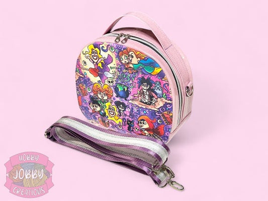 Hugo Handbag (Witches w/ Glitter Pink)