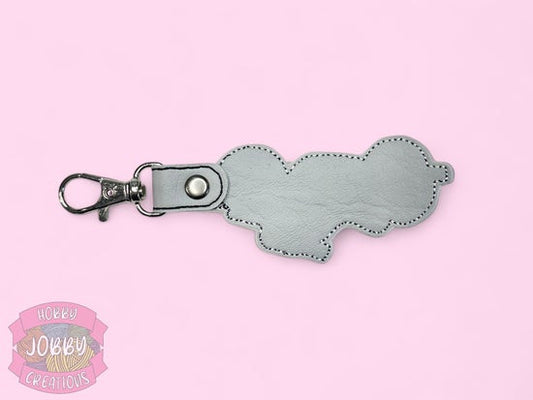 Motorcycle Embroidered Keychain (Select for color options.)