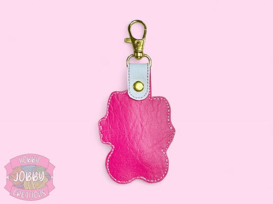 Summer Kitty Embroidered Keychain