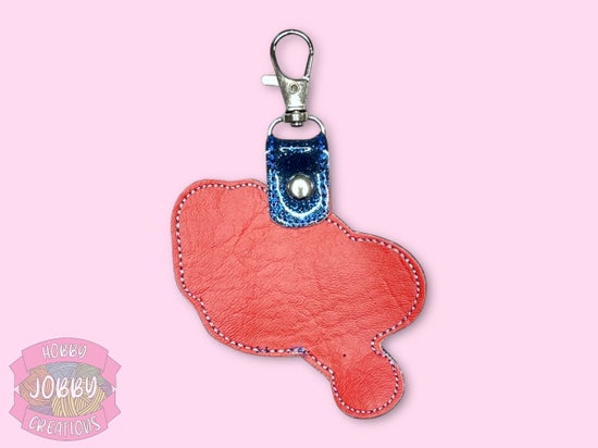 Stethoscope Heart Embroidered Keychain