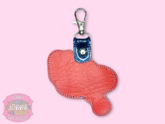 Stethoscope Heart Embroidered Keychain