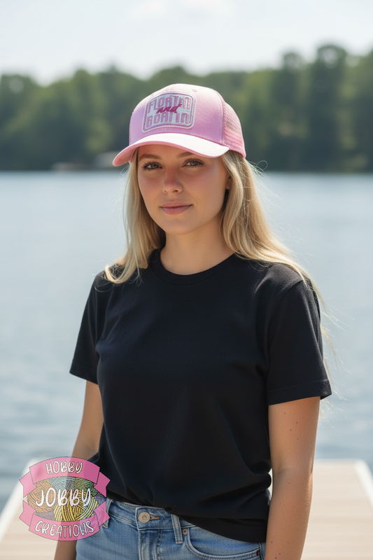 Floatin and Boatin Patch Cap (Pink w/ Pink)