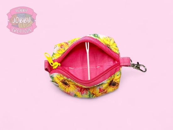Itty Bitty Boxy Bag (Yellow Flowers w/ Pink)