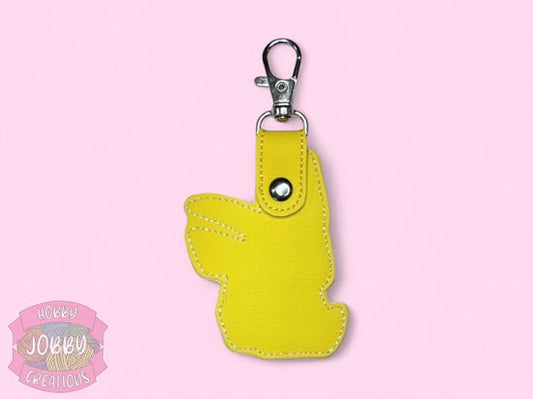 Electric Mouse Embroidered Keychain