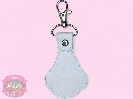 Floral Ghost Embroidered Keychain