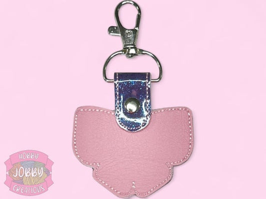 Bow Embroidered Keychain