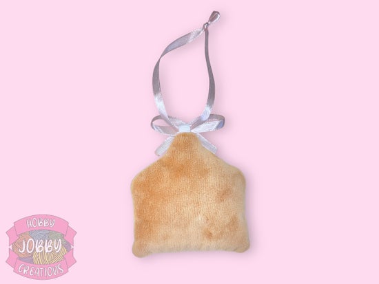 Gingerbread House Embroidered Plushie Ornament