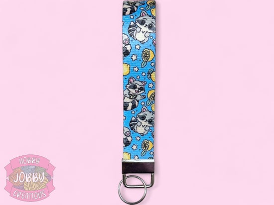 Key Fob Wristlet (Raccoon with Lemons)