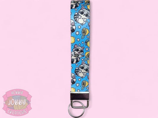 Key Fob Wristlet (Raccoon with Lemons)