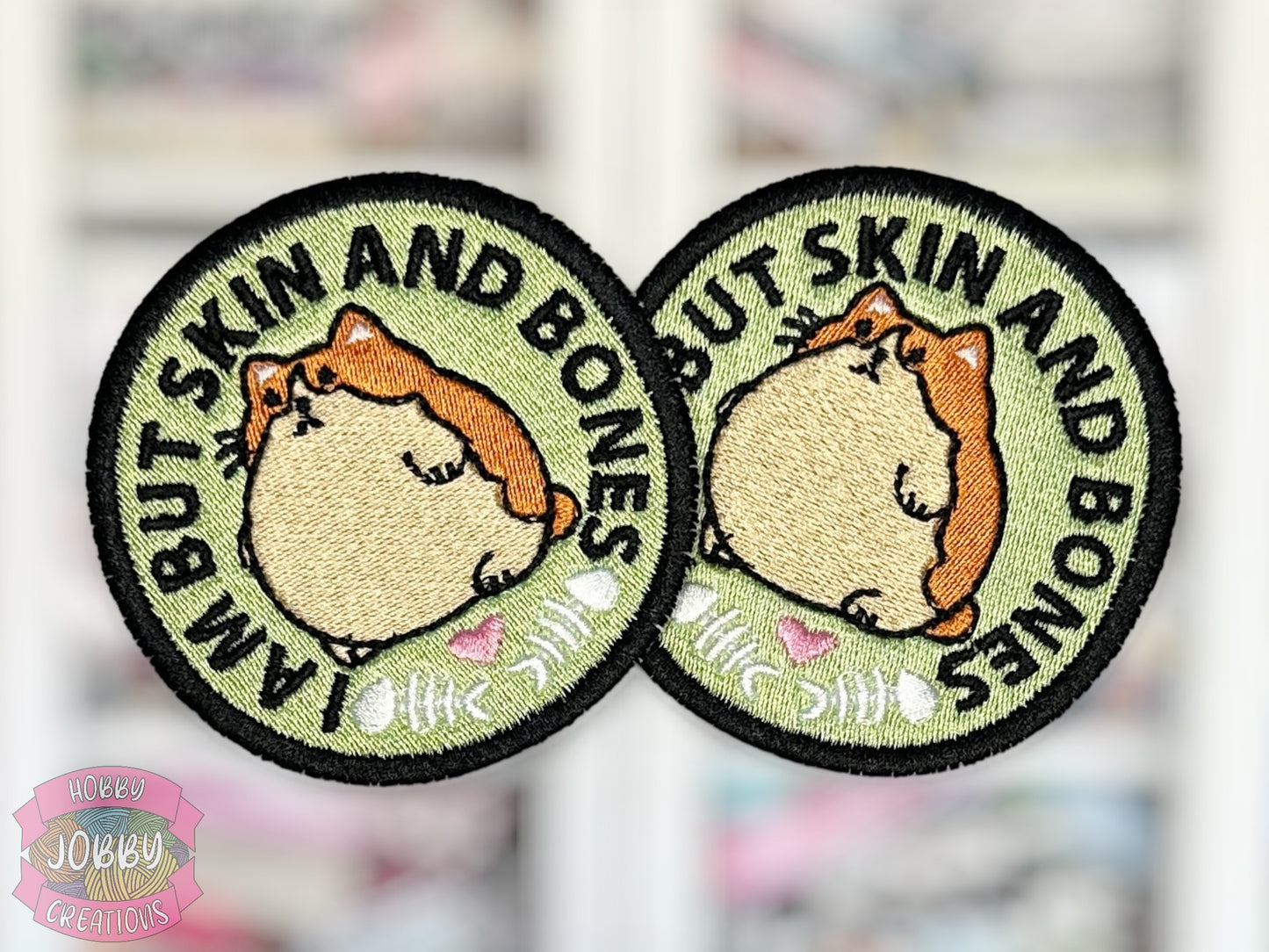 Skin And Bones Embroidered Iron-On Patch