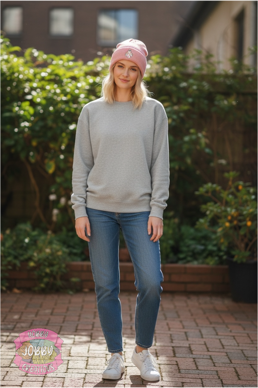 Beanie (Floral Ghost on Pink)