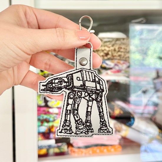 AT AT Embroidered Keychain