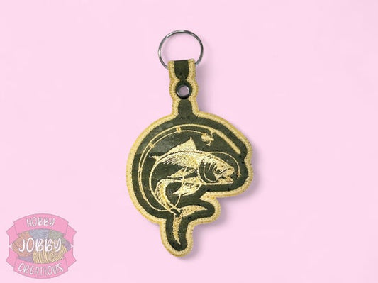 Bass Fishing Keychain (Select for color options)