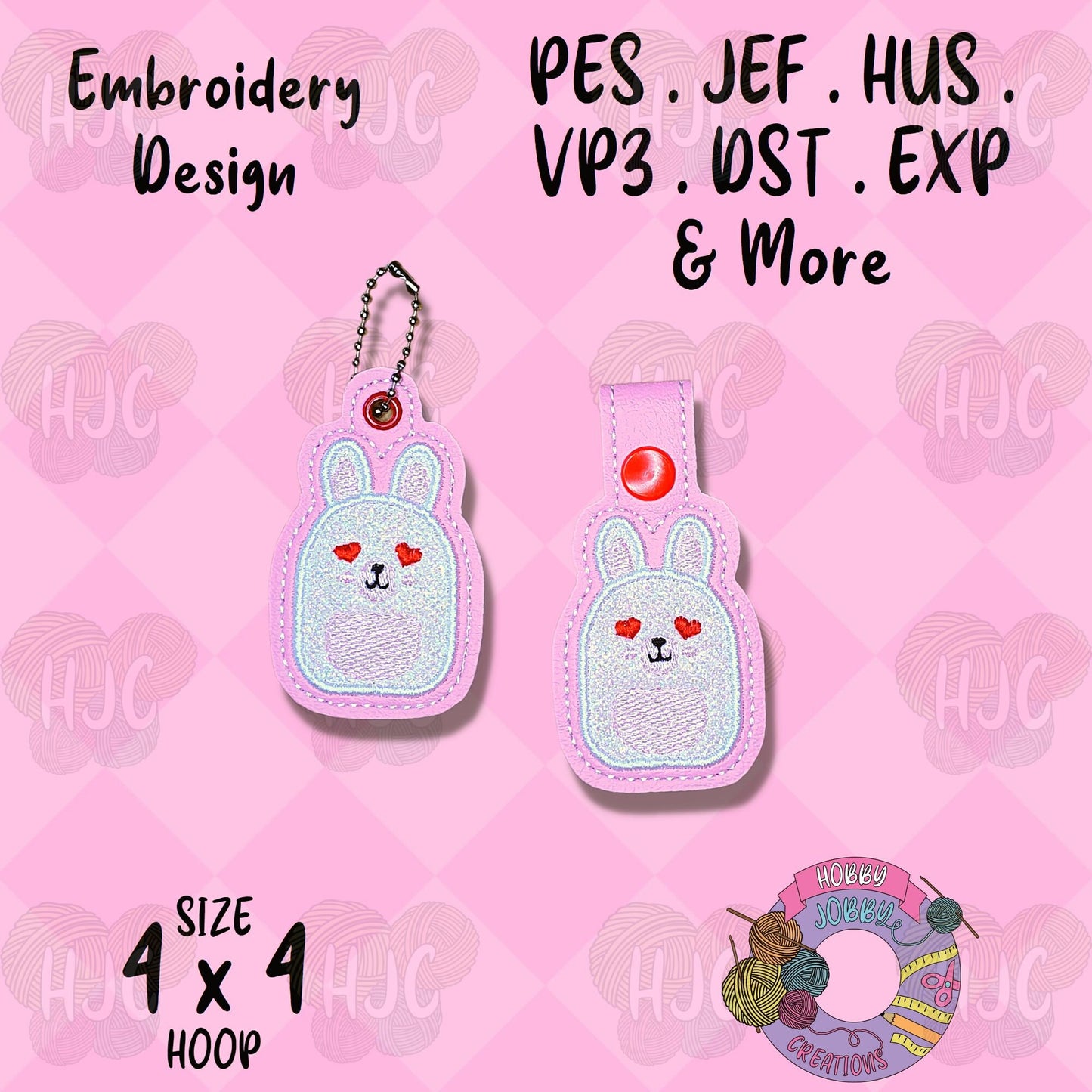 Squish Llama Heart Eyes Applique Snap Tab / Eyelet Digital Embroidery Design