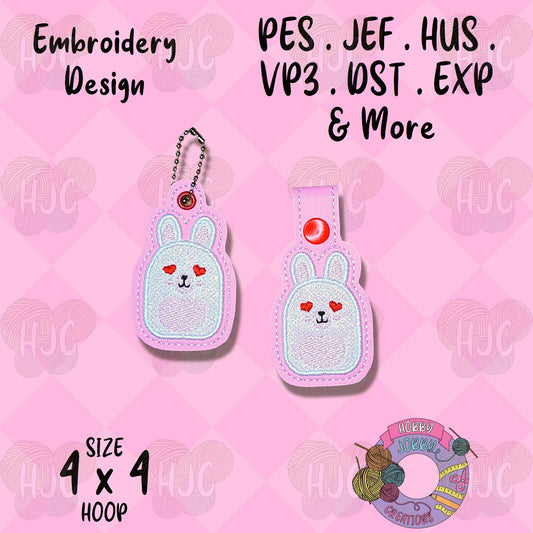 Squish Llama Heart Eyes Applique Snap Tab / Eyelet Digital Embroidery Design