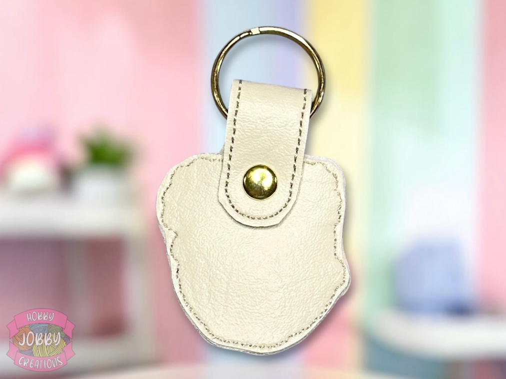 Chicken Basket Embroidered Keychain