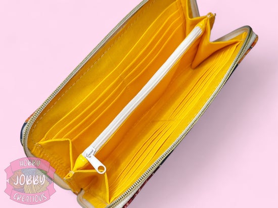 Fall Leaves Long Zip Around Wallet