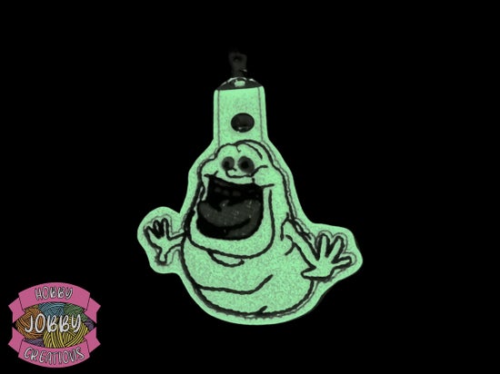 Slime Guy Embroidered Keychain (GLOWS)