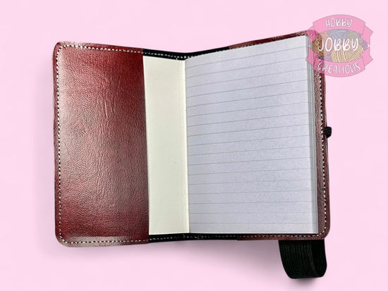 Mini Notebook Holder (Burgundy Marble)