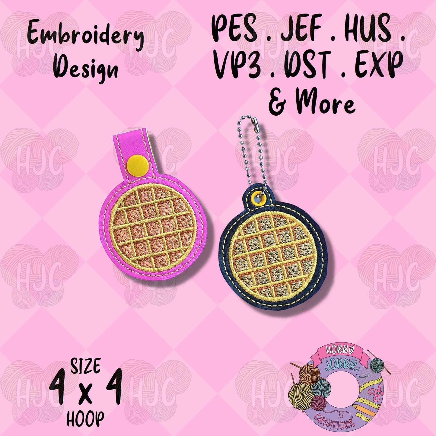 Waffle Snap Tab / Eyelet Digital Embroidery Design