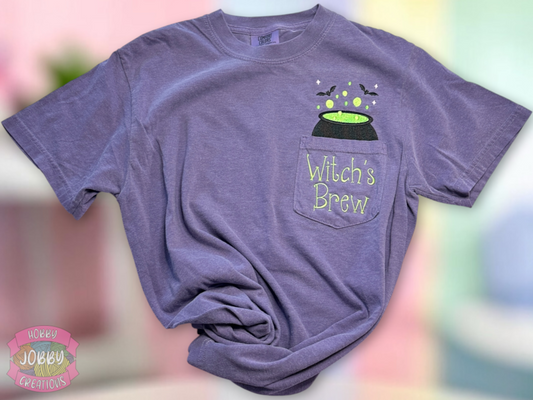 Witch’s Brew Embroidered Pocket T-Shirt