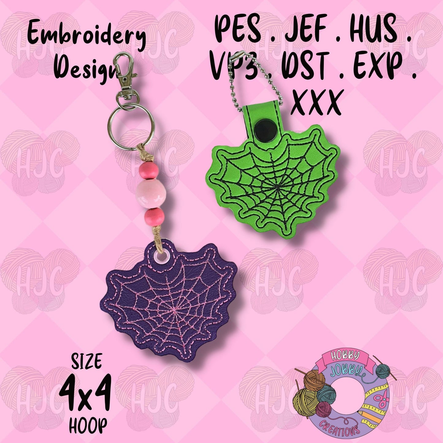 Heart Web Snap Tab / Eyelet Digital Embroidery Design