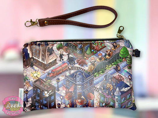 Wristlet Bag (Magic School Map)