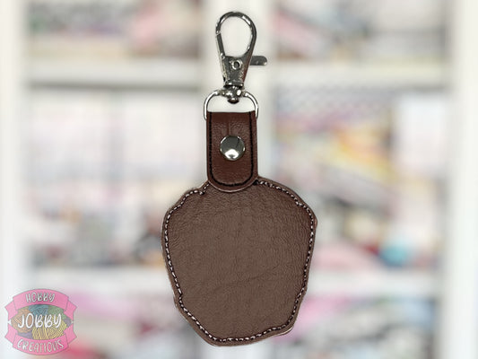 Baseball Mitt Embroidered Keychain
