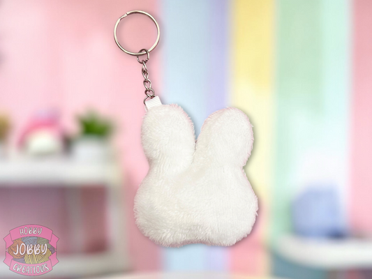 Creepy Bunny Plush Keychain