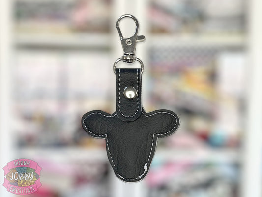 Cow Embroidered Keychain