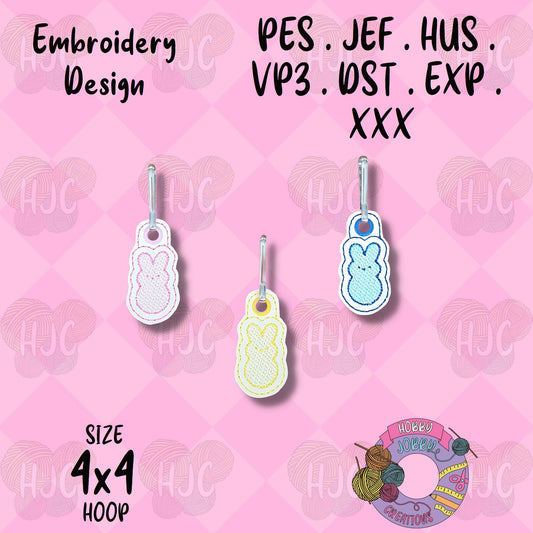 Easter Treat Zipper Pull Digital Embroidery Design