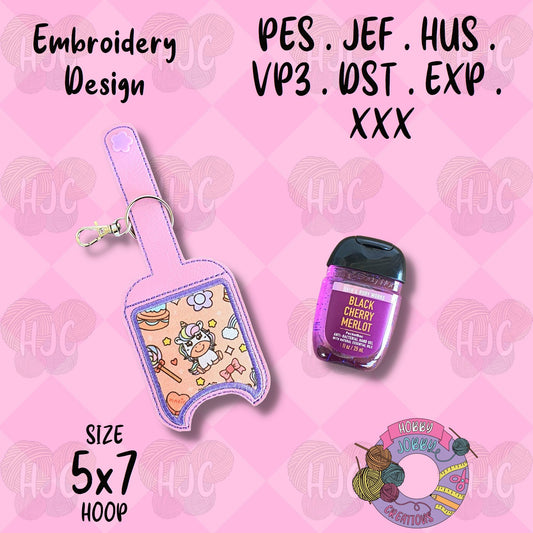 1oz Hand Sanitizer Holder Basic Applique Digital Embroidery Design