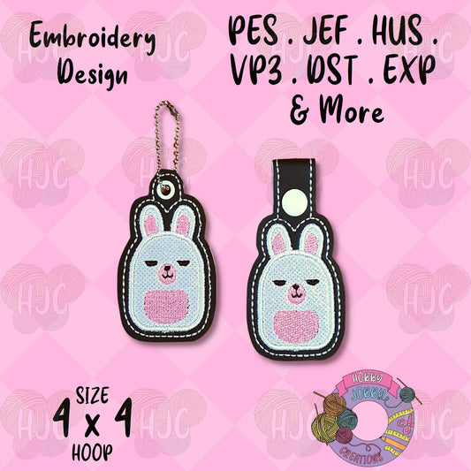 Squish Llama Cool Eyes Applique Snap Tab / Eyelet Digital Embroidery Design