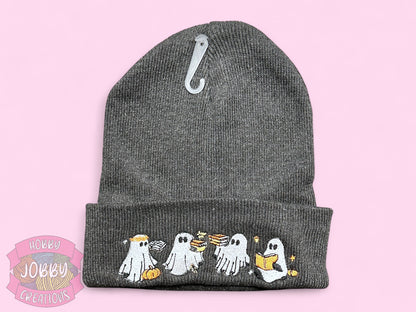 Bookish Ghosties Embroidered Beanie