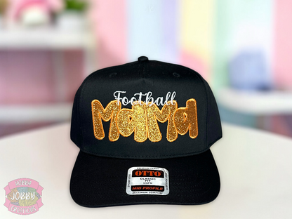 Football Mama Applique Embroidered Hat