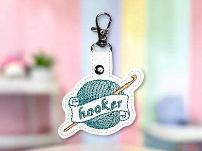 Hooker Embroidered Keychain