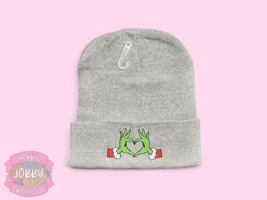 Beanie (Mean One Heart-Gray)