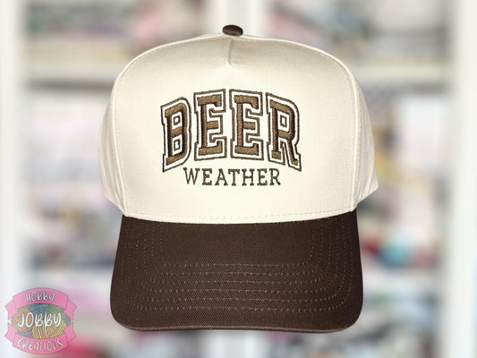 Custom Beer Weather Embroidered Hat