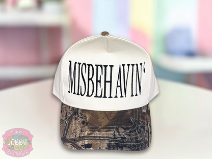MISBEHAVIN' Embroidered Hat