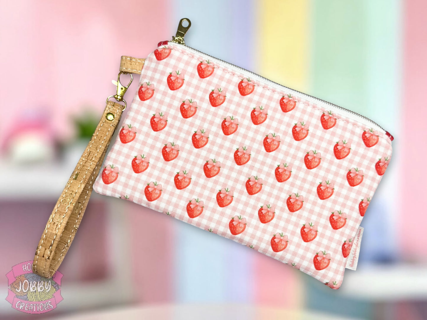 Wristlet Bag (Strawberries)