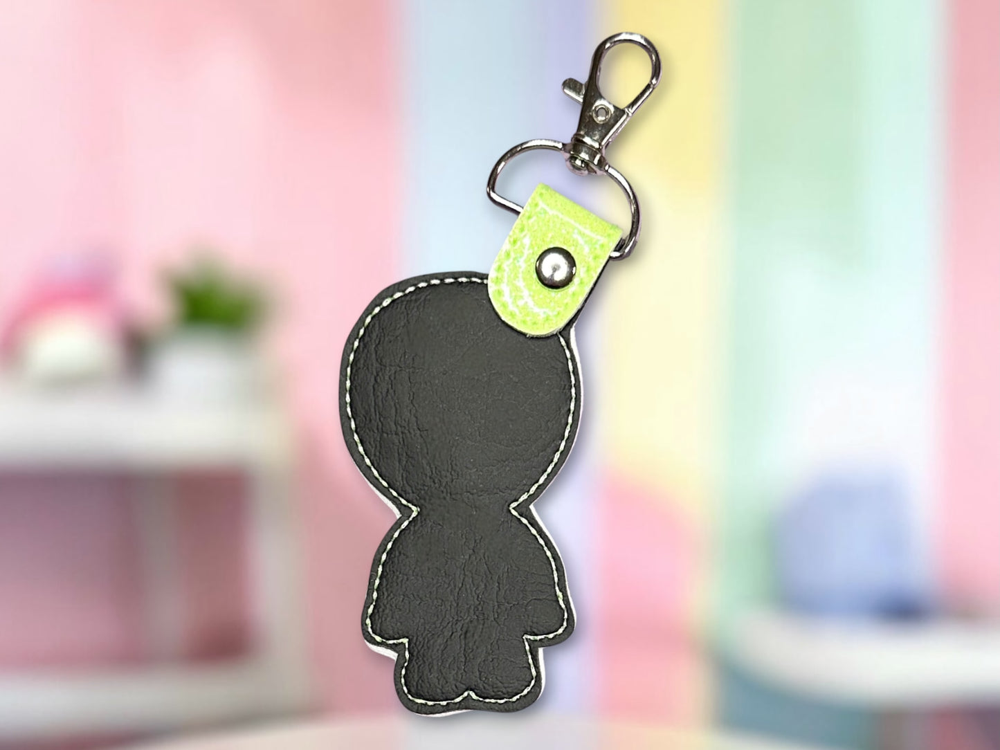 Glow Alien Embroidered Keychain