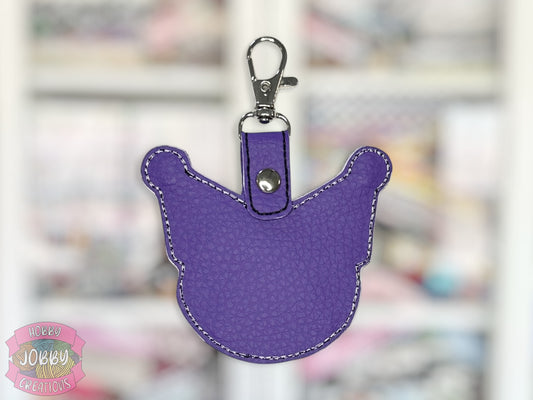 Feisty Kitty Friend Embroidered Keychain