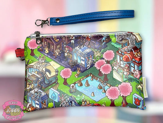 Wristlet Bag (Collectable Monsters Map)